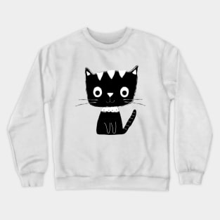 Cute black and white cat Crewneck Sweatshirt